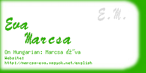 eva marcsa business card